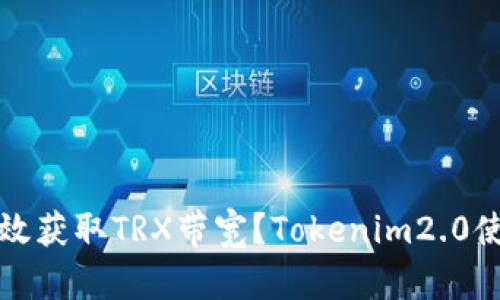 如何高效获取TRX带宽？Tokenim2.0使用指南