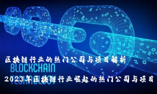 区块链行业的热门公司与项目解析

2023年区块链行业崛起的热门公司与项目